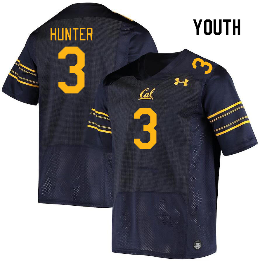 Youth #3 Jeremiah Hunter California Golden Bears College Football Jerseys Stitched Sale-Navy - Click Image to Close